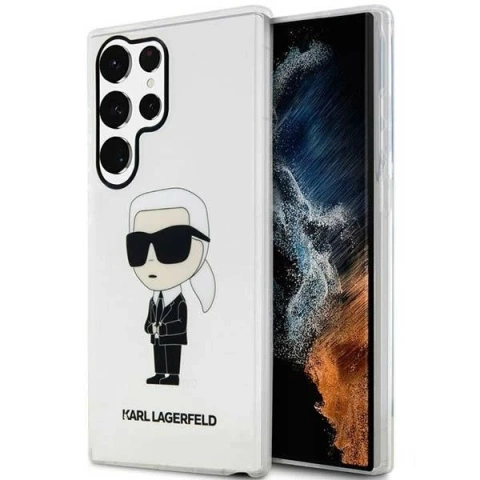 Захисний чохол для телефону Karl Lagerfeld KLHCS23LHNIKTCT для Samsung Galaxy S23 Ultra S918 прозорий hardcase Ikonik Karl Lagerfeld