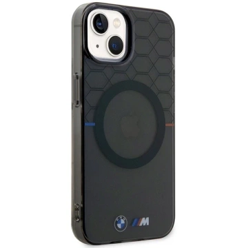 BMW Case BMHMP14SHGPK for iPhone 14 6.1" grey/grey Pattern MagSafe