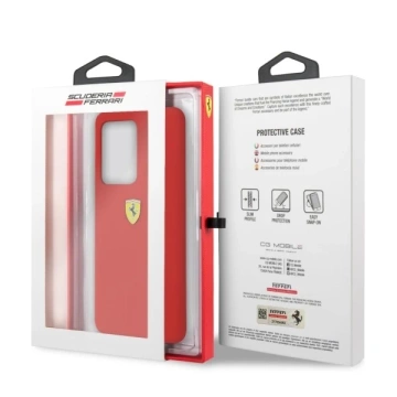 Pevné puzdro Ferrari pre Samsung Galaxy S20 Ultra červené/červené silikónové puzdro