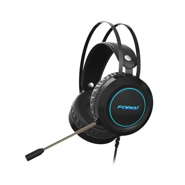 FOREV FV-G95 LED USB ігрові навушники з мікрофоном Чорні