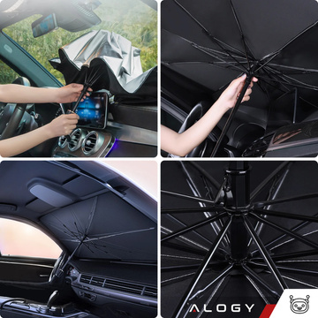 Car sunshade for car car sunshade UV Alogy Car L 135x79cm black