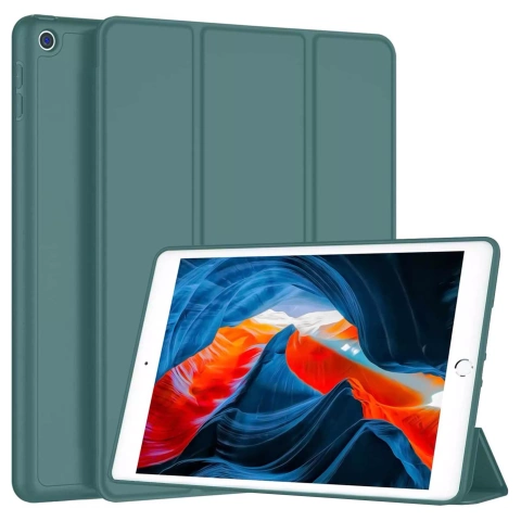 Etui do Apple iPad 10.2" 9/8/7 Gen (2021/2020/2019), Ochronne Smart Case z Klapką i Podstawką, Odporne TPU, Wzmocnione Narożniki, Alogy BookGuard™ – Zielone