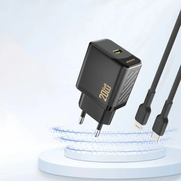 Зарядний пристрій Dudao A26 PD20W GaN USB-C | Швидка зарядка - Чорний