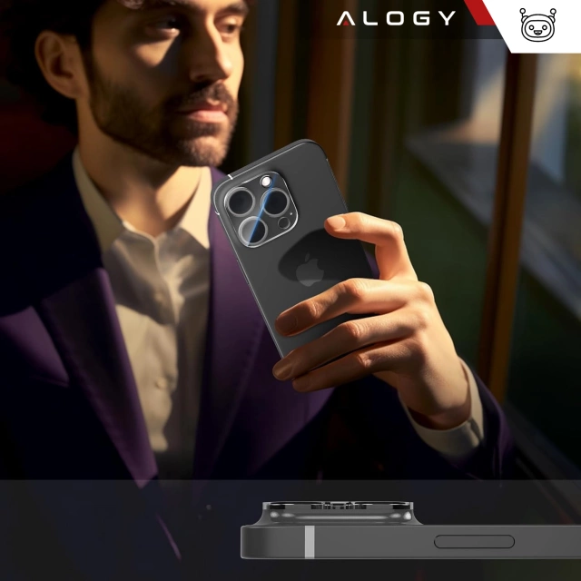 Pouzdro na iPhone 14 Pro Mag Safe Matt Case Cover matné Alogy Ring obrněné pouzdro na telefon černé