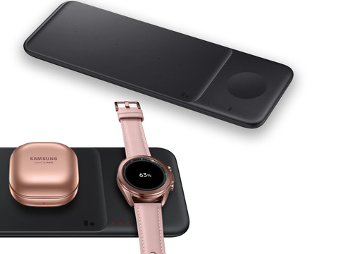 Оригінальний індукційний зарядний пристрій Samsung 3в1 Qi EP-P6300TBEGEU Trio 25W