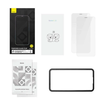 Tempered glass 0.3mm Baseus Crystal for iPhone 12/ iPhone 12 Pro (2pcs)