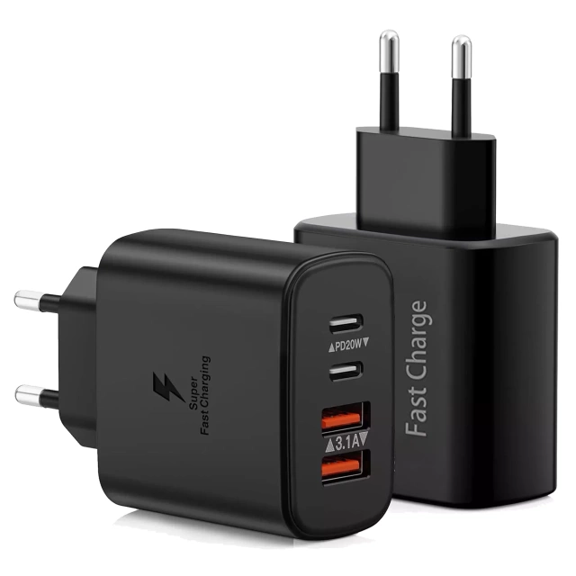 HUB-Splitter Alogy-Adapter für Computer-Laptop mit USB-C auf 3x USB-A 2.0 1x USB-A 3.0 Grau