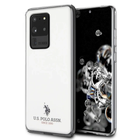 Etui na telefon US Polo Shiny do Samsung Galaxy S20 Ultra biały/white