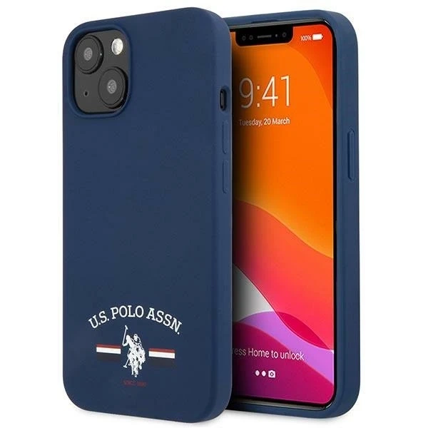 US Polo Silicone Collection iPhone 13 mini 5.4" phone case navy blue/navy
