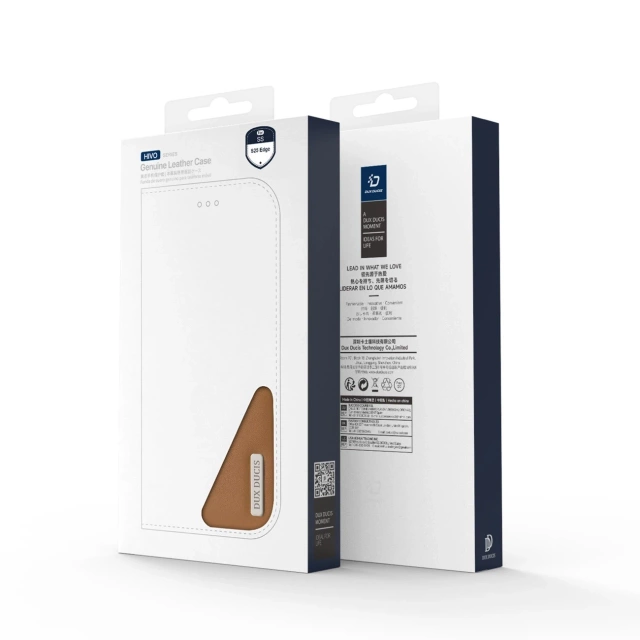 Samsung Galaxy S25 Edge Dux Ducis Hivo Lederhülle Braun