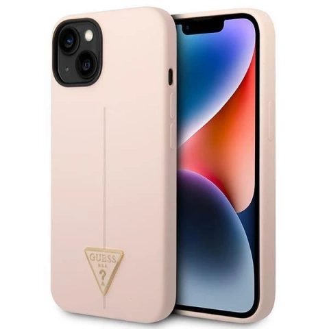 Чохол Guess GUHCP14MSLTGP для Apple iPhone 14 Plus 6.7" pink/pink hardcase Silicone Triangle