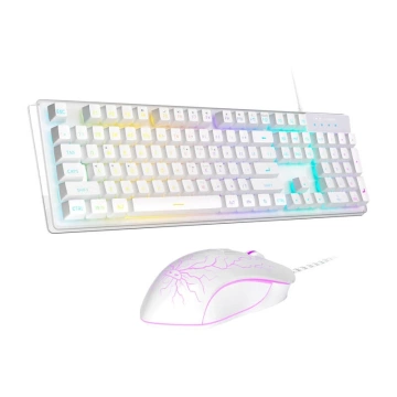 Sada kabelové klávesnice MageGee K1 Mouse White