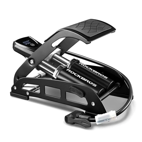 Ножний насос Rockbros 42430001001 з дисплеєм - чорний