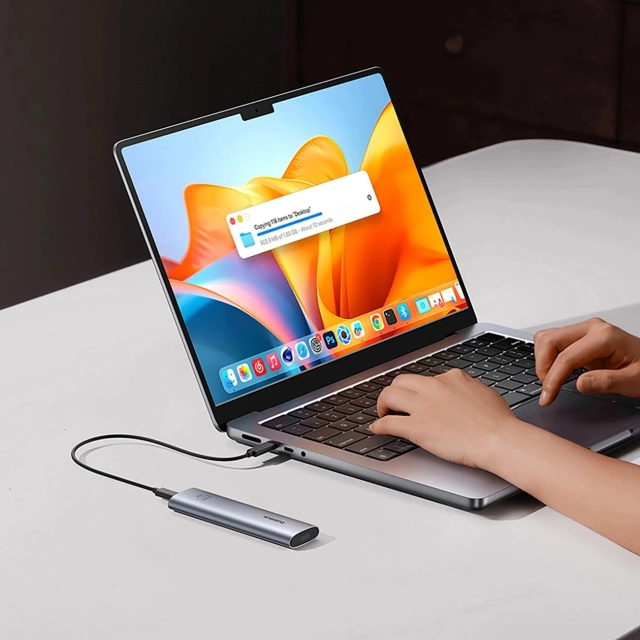 Baseus FlyJoy M.2 NVMe 10 Gb/s SSD box – sivý, až 8 TB