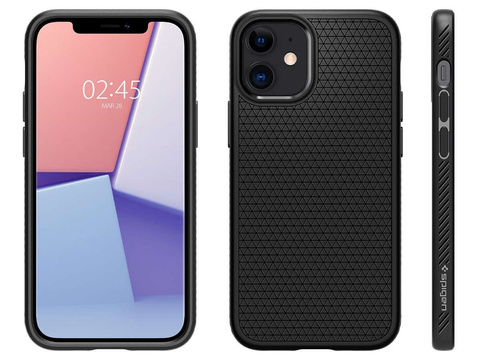 Etui Spigen Liquid Air für Apple iPhone 12 Mini 5.4 Mattschwarz