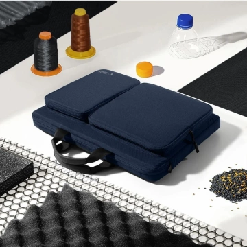 Torba Tech-Protect Defender Bag Laptop 17" Navy Blue z paskiem
