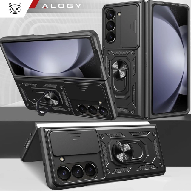 Pouzdro na iPhone 14 Pro Mag Safe Matt Case Cover matné Alogy Ring obrněné pouzdro na telefon černé