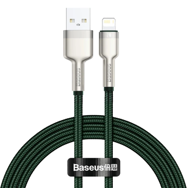 Baseus Cafule USB to Lightning kabel, 2,4A, 1m (zelený)
