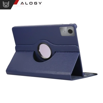 Puzdro 360 ​​pre Lenovo Tab M11 10,95" TB330FU / TB330XU / TB331FC Otočný kryt na tablet Flip Cover Puzdro Alogy Navy Blue