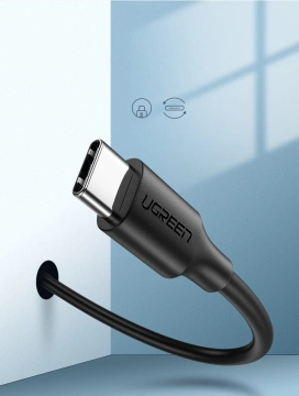 Uzelený kabel USB - USB Typ C 2 A 1 m černý (60116)