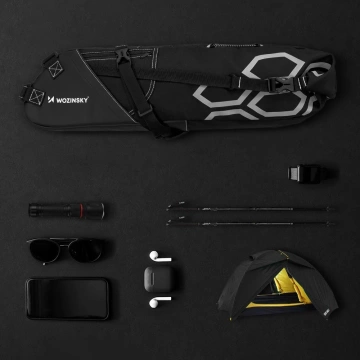 Wozinsky capacious bicycle saddle bag saddle bag large 12 l black (WBB9BK)