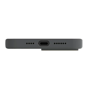 Etui na telefon UNIQ Lino Hue do Apple iPhone 14 Pro 6,1" Magclick Charging szary/charcoal grey