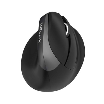 Бездротова вертикальна миша Delux M618Mini BT 2.4G RGB 4000DPI (чорна)