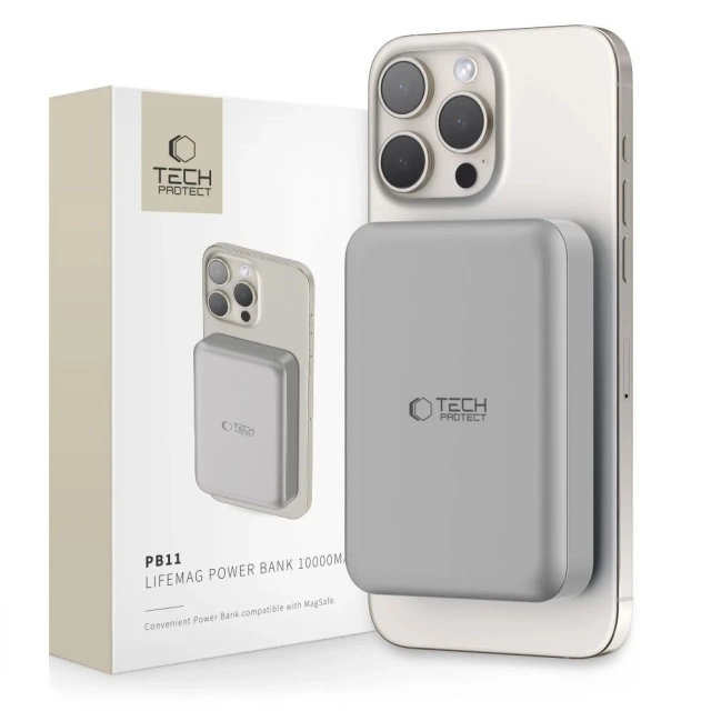 Powerbank magnetic PB11 Lifemag Magsafe Power Bank 10000mah Titanium