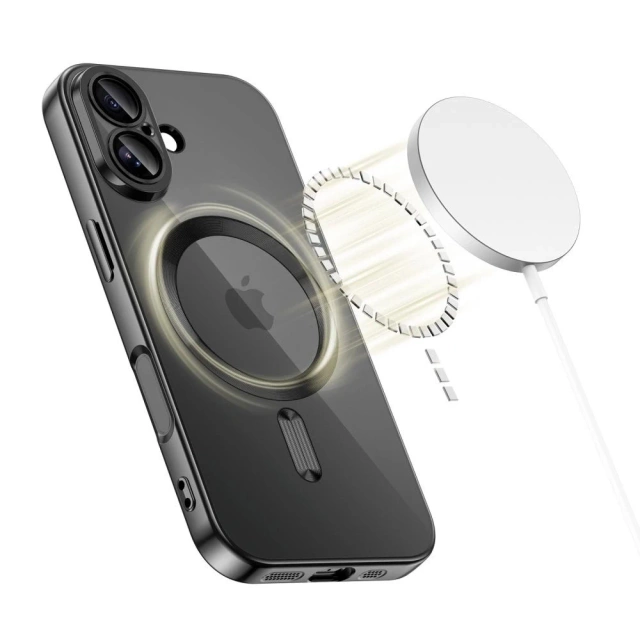 Etui do iPhone 17 Tech-Protect MagFlex MagSafe Przezroczysto-Czarne