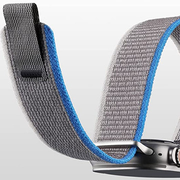 Alogy Sport Strap Nylonový suchý zip pro Apple Watch 1/2/3/4/5/6/7/8/SE (38/40/41 mm) Modrá šedá