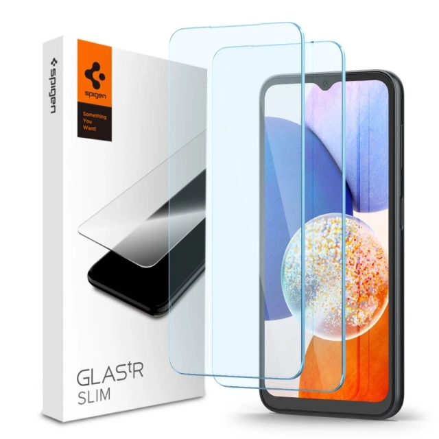 Spigen Glas.tR Slim 2-pack Tempered Glass for Samsung Galaxy A15 4G / 5G / A25 5G Clear