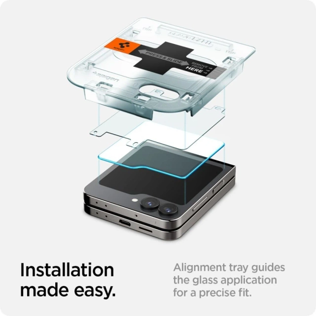 Spigen Glas.tR ”Ez Fit” Tempered Glass 2-pack for Samsung Galaxy Z Flip 6 Clear