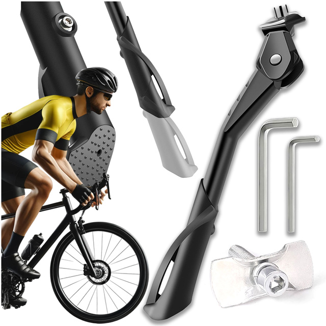 Fahrradständer verstellbare Beine Fahrradständer 24-29 cm zentrales Aluminium Alogy schwarz