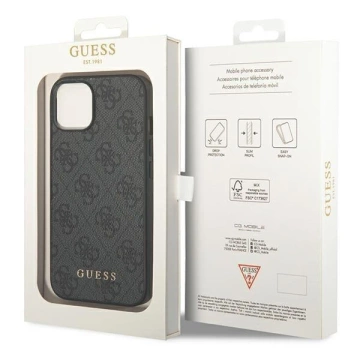 Чохол Guess Do iPhone 14 6.1" Szary/Grey Hard Case 4G Metal Gold Logo