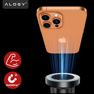 Car Air Vent Holder - MagSafe Dual Holder for 2 Phones, Strong and Stable, Magnetic Design - Alogy MagGrip™ Duo Black