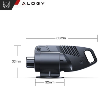 Bezpečnostní kladivo do auta 2v1 Alogy nůž na bezpečnostní pásy rozbíječ oken Black