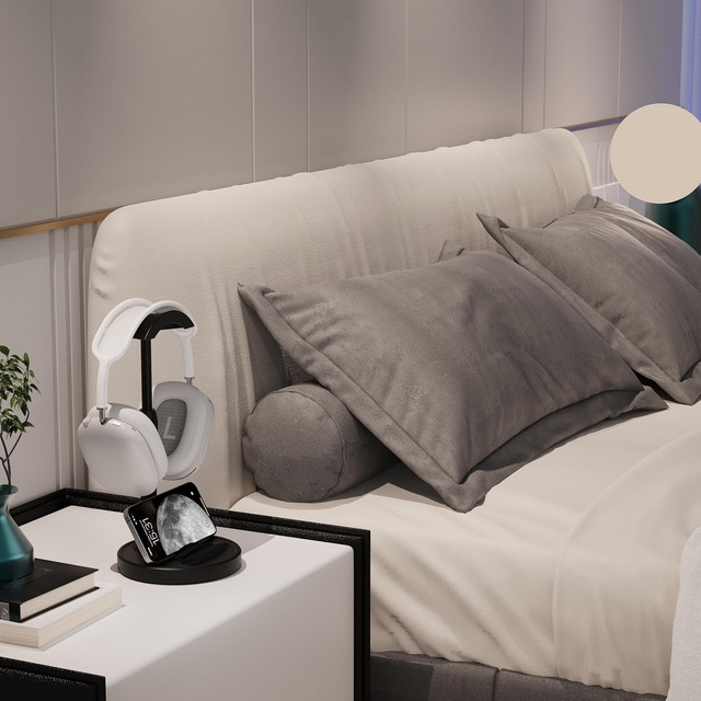 Настільна підставка Тримач гачок для навушників регулюється для столу з підставкою для телефону гачок Alogy Black