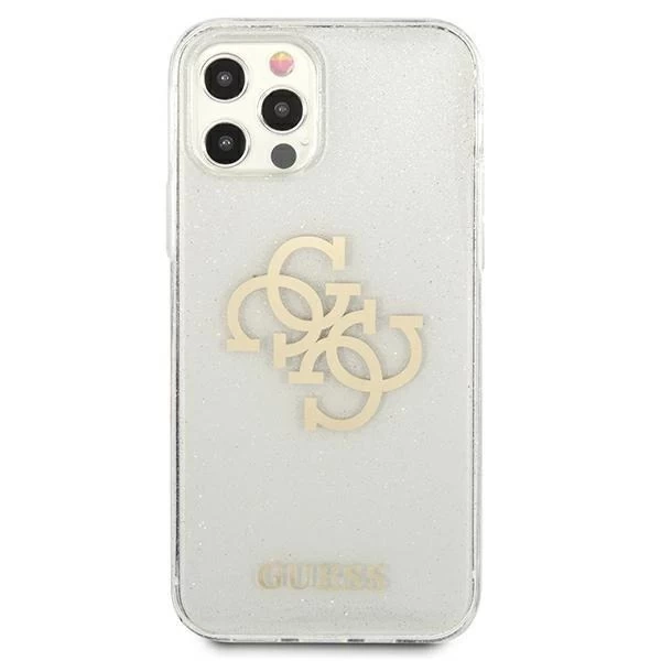 Guess GUHCP12LPCUGL4GTR iPhone 12 Pro Max 6,7" прозорий жорсткий чохол Glitter 4G Big Logo