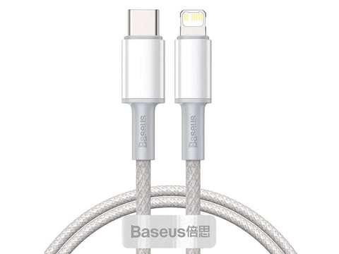 Kabel przewód Baseus USB-C Typ C mit Lightning PD 20W 1m Weiß