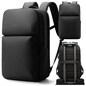 Bange Waterproof Backpack for Laptop 15.6" City Travel 45x30x16 cm for Work Airplane Men's Women's with USB Port Black
