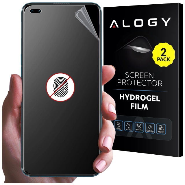 2x Folia "MATOWA" do Oppo Reno4 Lite / Reno5 Hydrożelowa Alogy HydroSkin Matte Pro™ na ekran do etui "BEZ ODCISKU PALCÓW"