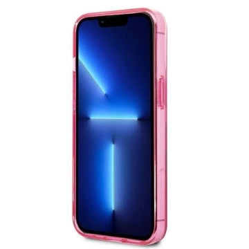 Karl Lagerfeld KLHCP13LTGKCP iPhone 13 Pro / 13 6,1" pevný obal růžový / růžový Gradient Ikonik Karl