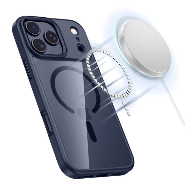 Etui Ochronne do iPhone 17 Pro Tech-Protect MagMat MagSafe Deep Blue Clear