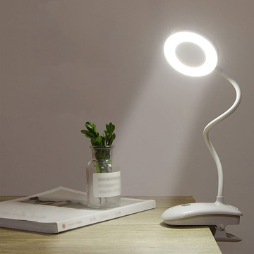 Desk lamp Alogy Desk LED Ring Lamp with a desk clip wireless flexible White