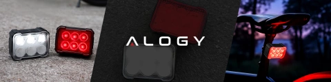 Alogy SafeRide™ LED cyklistické světlo, vodotěsné, přední a zadní, 2 kusy