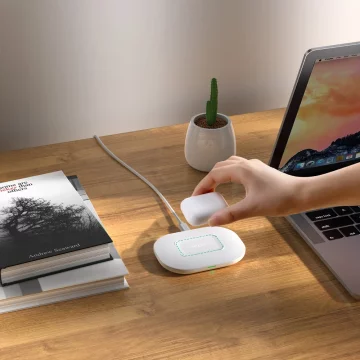 Choetech Qi bezdrátová nabíječka 15W kabel USB - USB Typ C 1m bílý (T550-F-V2)