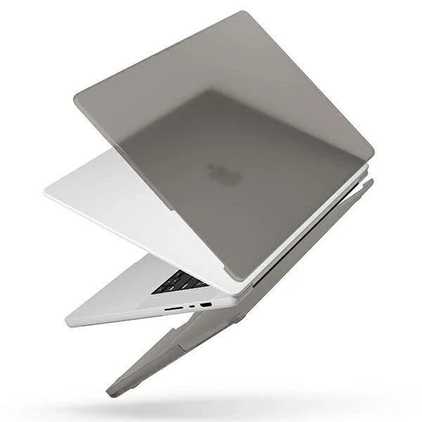 Pouzdro na notebook UNIQ Claro pro MacBook Pro 16" (2021) transparentní šedá/kouřově matná šedá