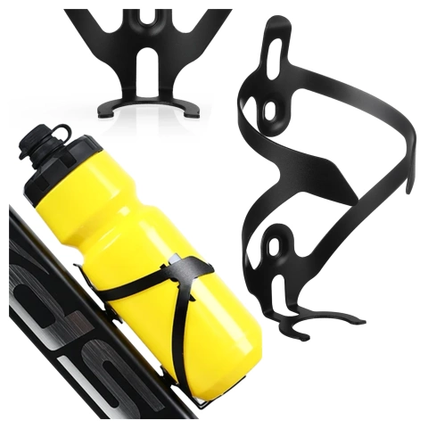 Water bottle basket, drink, water bottle, bicycle holder, universal water bottle holder, with space for Airtag, Black and red