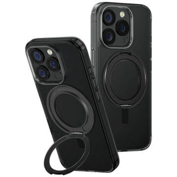 Puzdro UNIQ Swivix s otočným stojanom o 360 stupňov pre iPhone 16 Pro 6,3″ – čierne