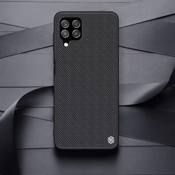 Nillkin Textured Case Odolné vyztužené pouzdro s gelovým rámem a nylonem na zadní straně pro Samsung Galaxy A22 4G černé